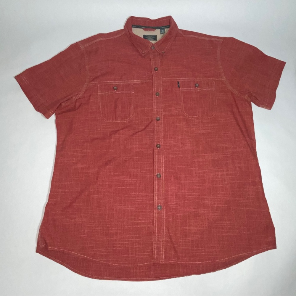G.H. Bass button down short sleeve angler shirt
